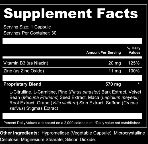 Garaherb suppelement facts